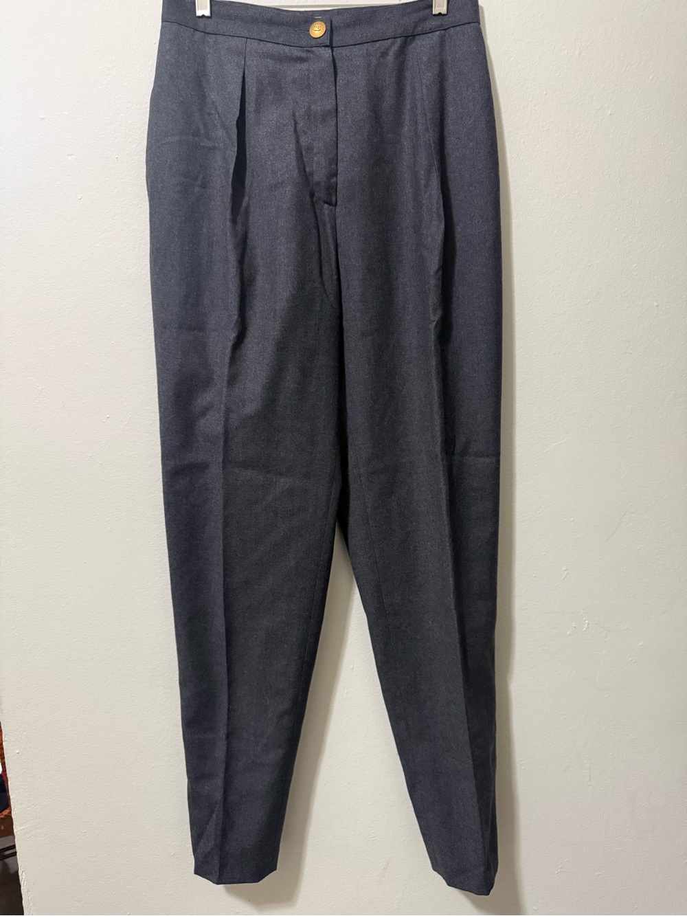 CHANEL High-Waist Pleated Trousers